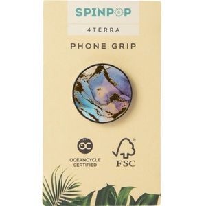 Universal SPINPOP 4Terra Pastel Marble Gold Metallic Recycled Phone Grip Stand